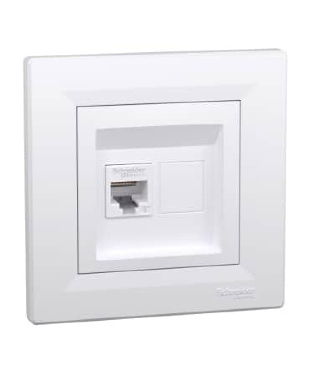 Priză date RJ45, CAT6 UTP, Schneider, albă / EPG4700121