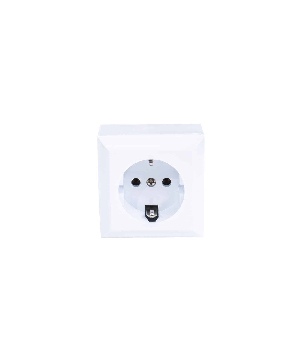 Priza simpla cu CP PT QUATRIC, 16A, 250V / QC-6-0310