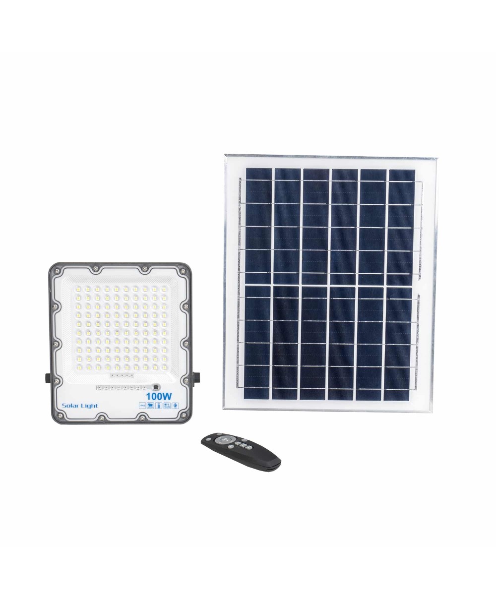 Proiector led cu incarcare solara, 100W, panou separat, cu telecomanda IP66 Z-TOOLS / ZTS8562