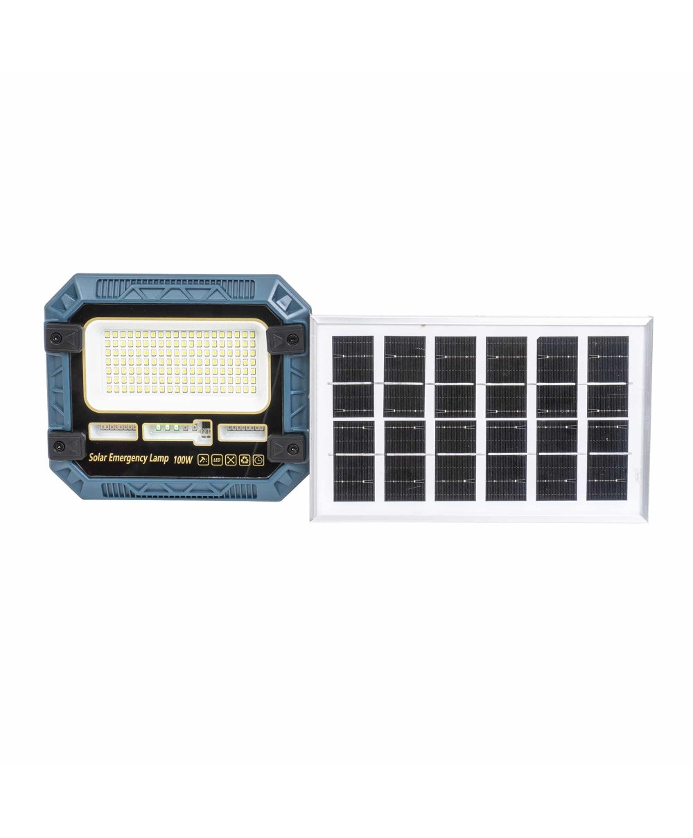 Proiector led cu incarcare solara, 100W, panou separat, cu telecomanda IP66 Z-TOOLS / ZTS 8984