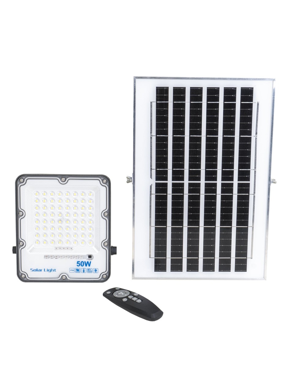 Proiector led cu incarcare solara, 50W, panou separat, cu telecomanda IP66 Z-TOOLS / ZTS8561