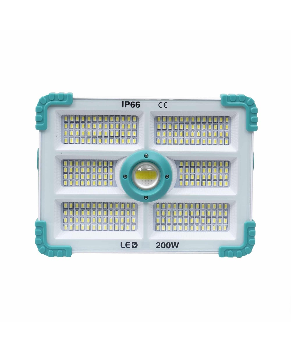 Proiector led cu incarcare solara si USB, 200W, 280 leduri, panou incorporabil / ZTS 8212