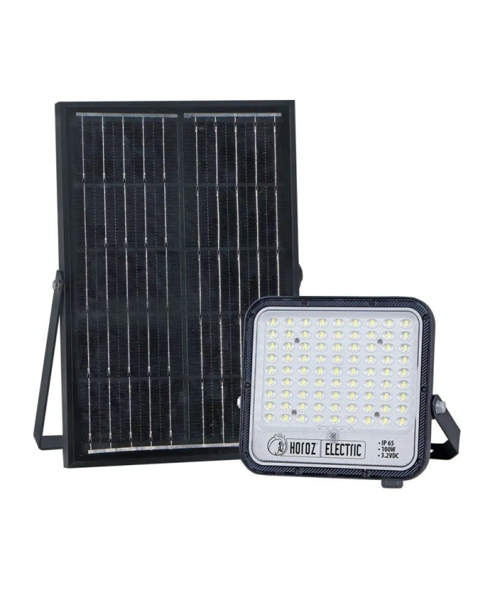 Proiector solar LED 100W, încărcare solară HOROZ / 068-012-1100