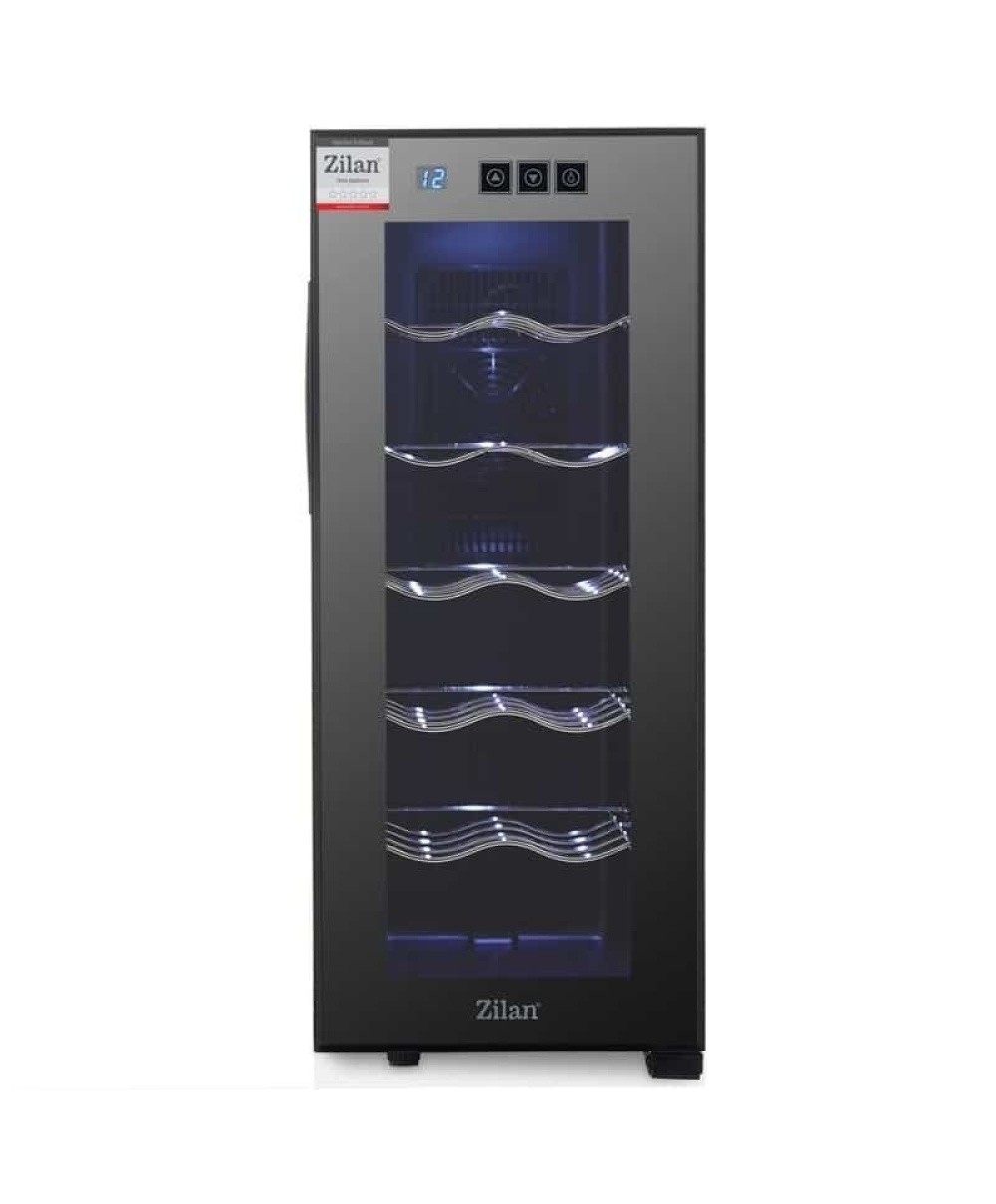 Răcitor de vin, 12 sticle, 33L, touch control, negru ZILAN / ZLN4682