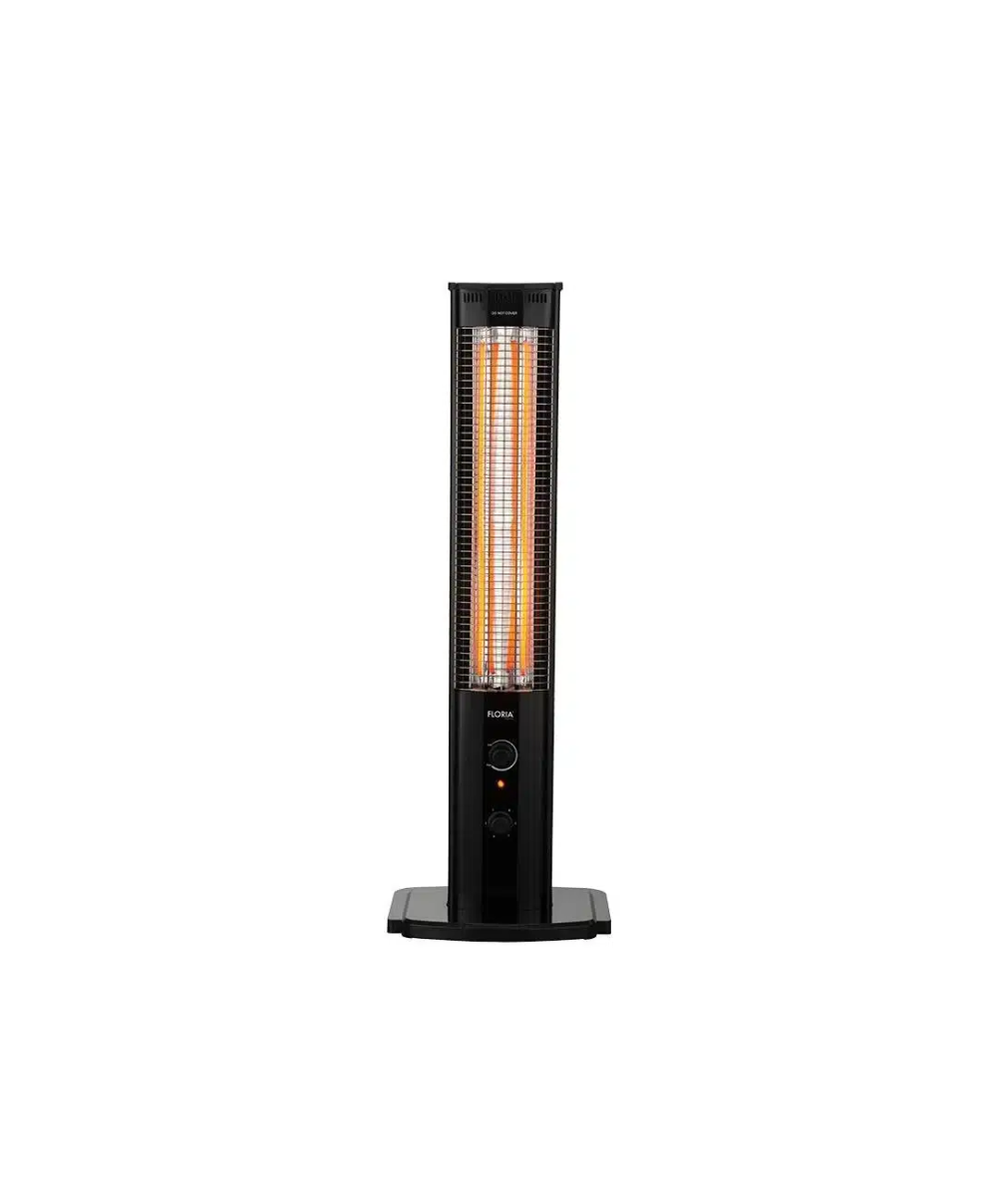 Radiator cu infrarosu vertical, 2 rezistente, putere 2000W, termostat reglabil, siguranta la rasturnare, negru FLORIA / ZLN4031