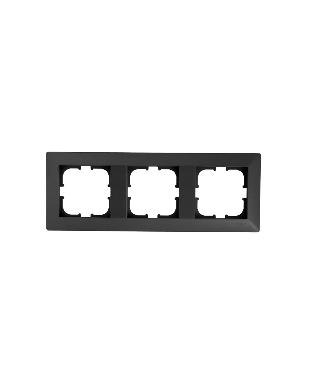 Rama pentru priza tripla ODAK EXEN, negru / 210-140000-103