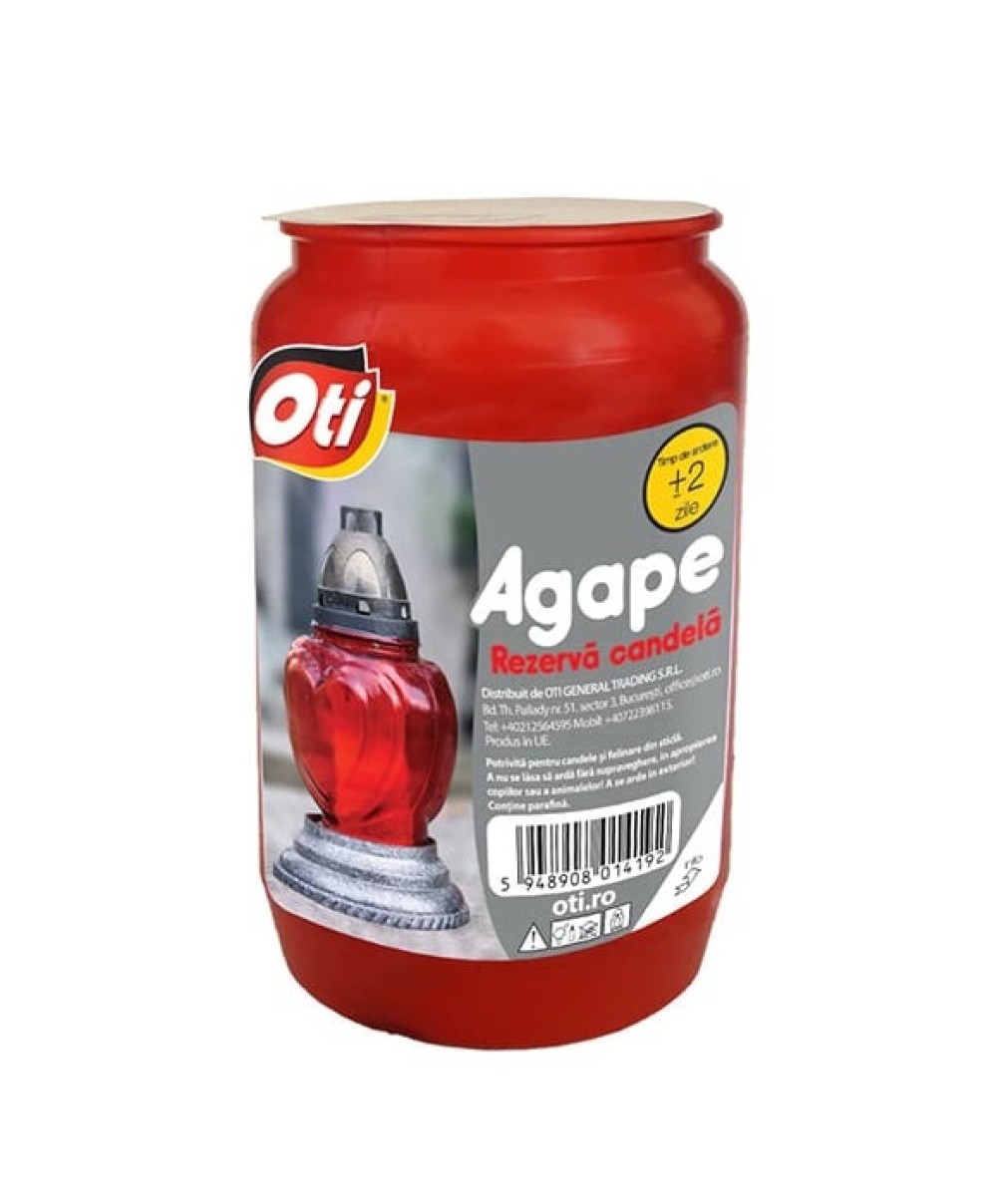 Rezerve candelă, durată 2 zile, Agape, roșu / OTI131419