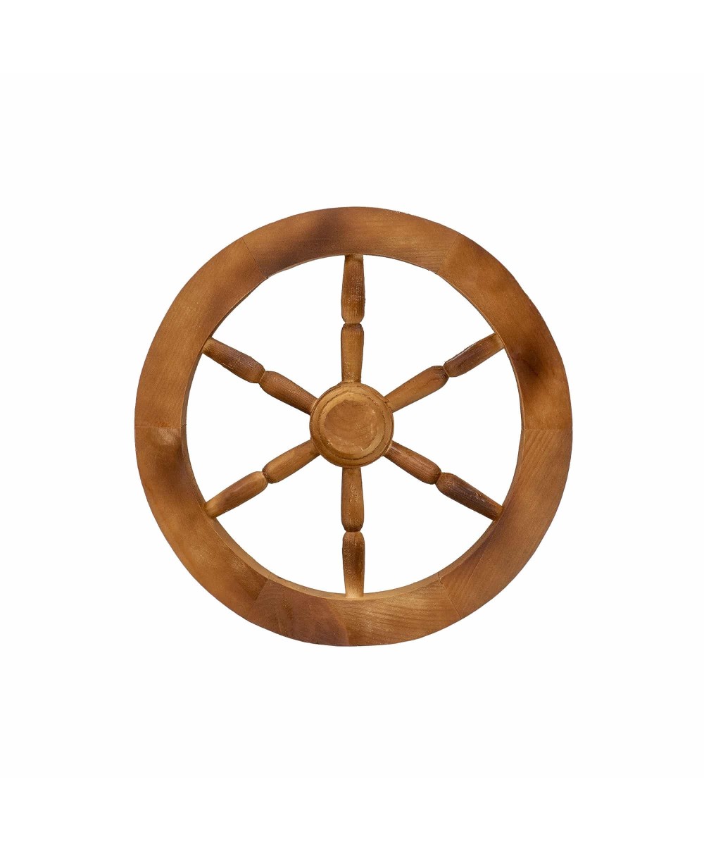 Roata decorativa din lemn, diametru 40 cm, maro / EXT 10188