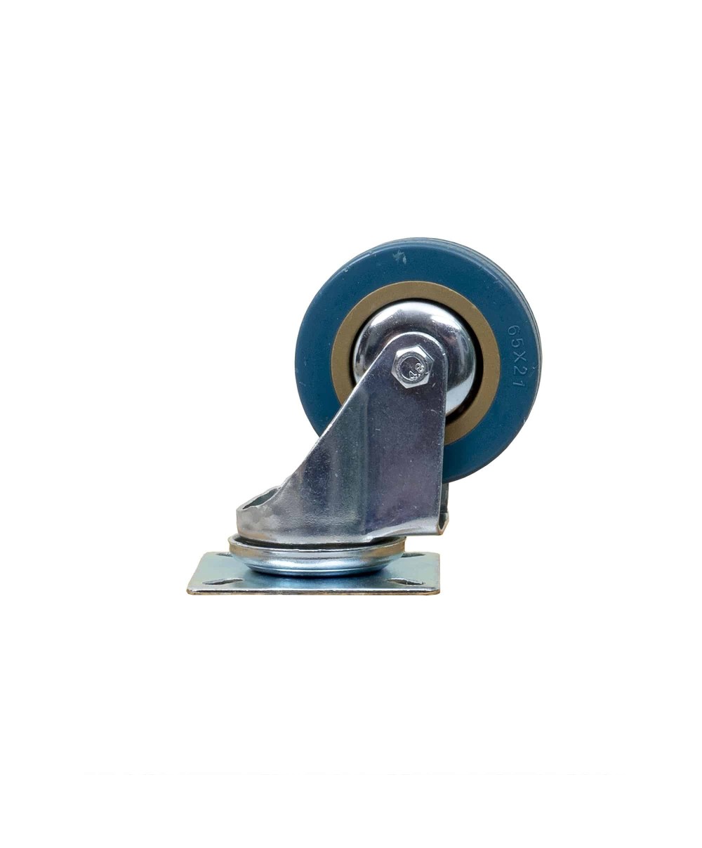Roata pentru mobila, rola de cauciuc, pivotanta 2.5 inchi, albastru Z-TOOLS / ZTS 8120