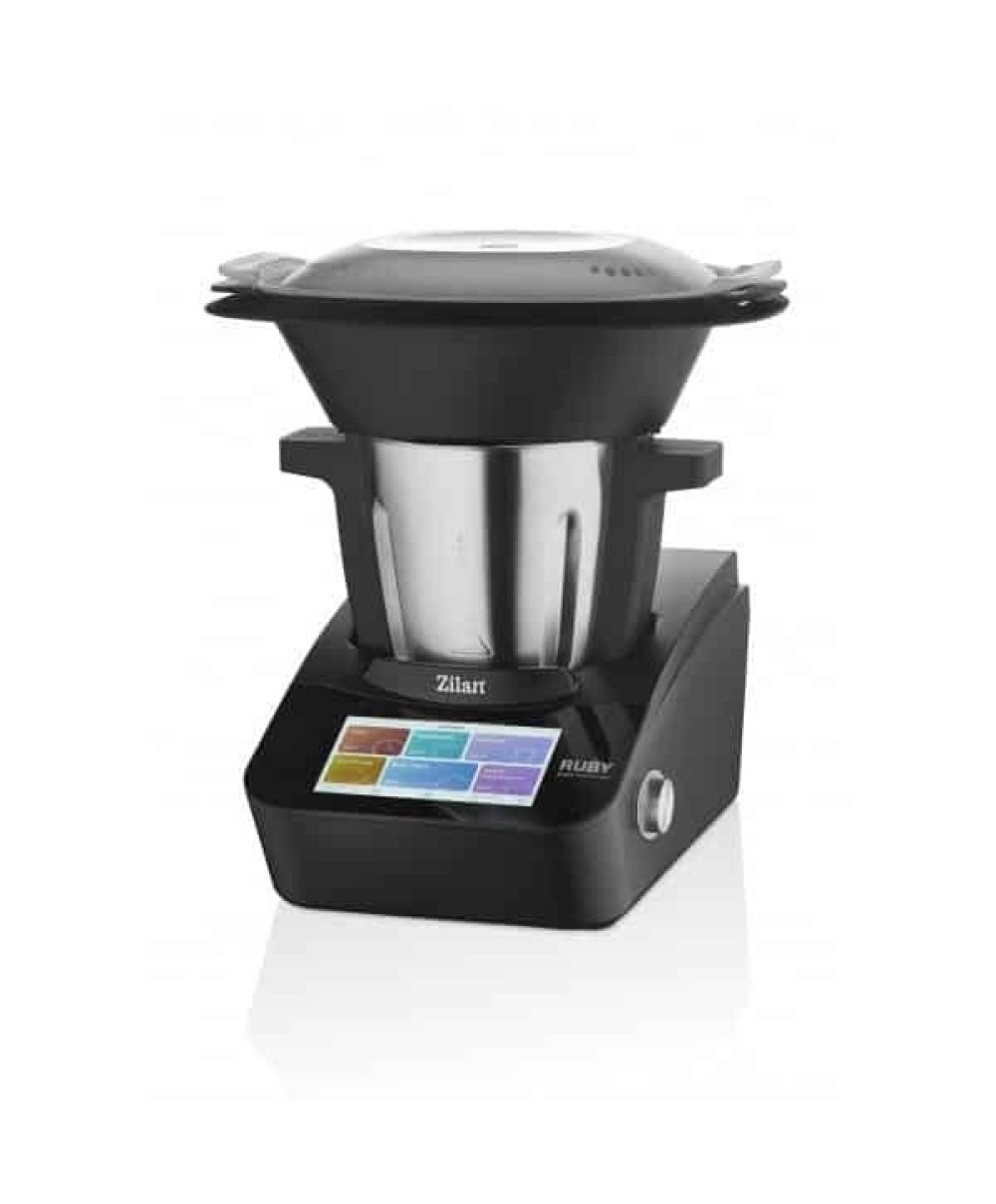 Robot de bucatarie multifunctional thermorobot, putere 1700W, capacitate 4.7L, 18 functii, aplicatie mobil, touchscreen, ZILAN RUBY / ZLN9341