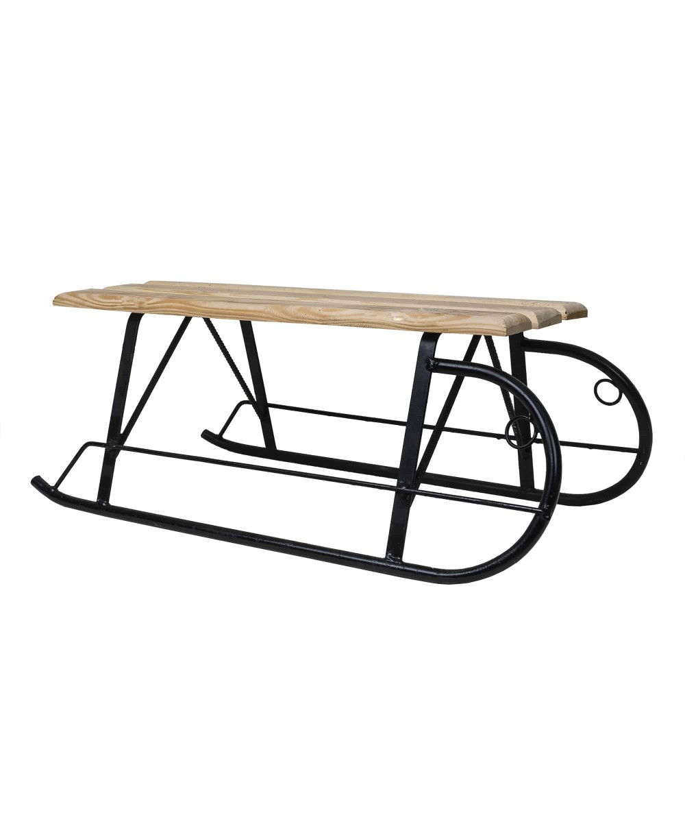 Sanie din metal si lemn, 73X39X28 cm / EXT 5571