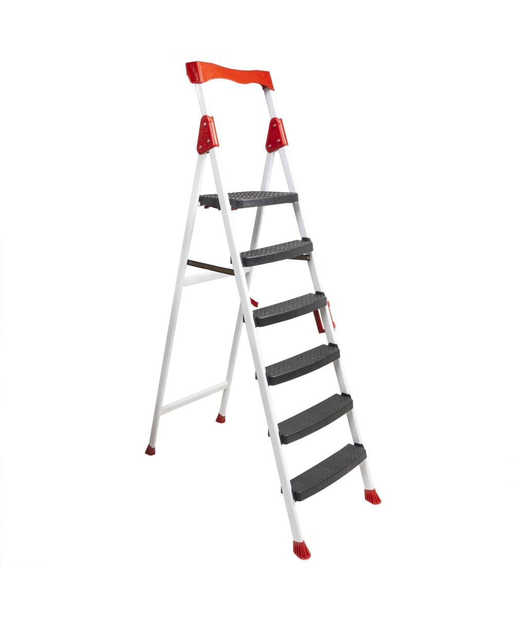 Scara metalica 5 trepte plus platforma, alb Z-TOOLS / ZLN 1666