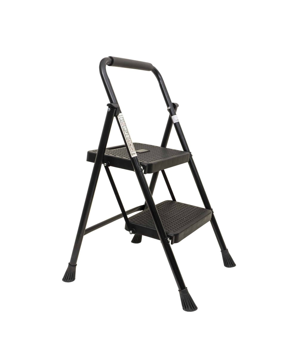Scara metalica cu 2 trepte late, pliabila negru Z-TOOLS / ZTS 8086