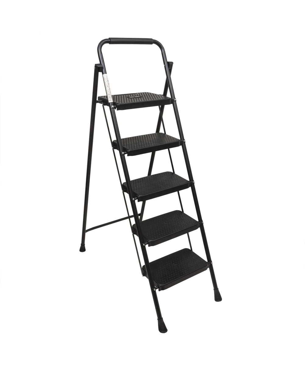 Scara metalica cu 5 trepte late, pliabila negru Z-TOOLS / ZTS 8089
