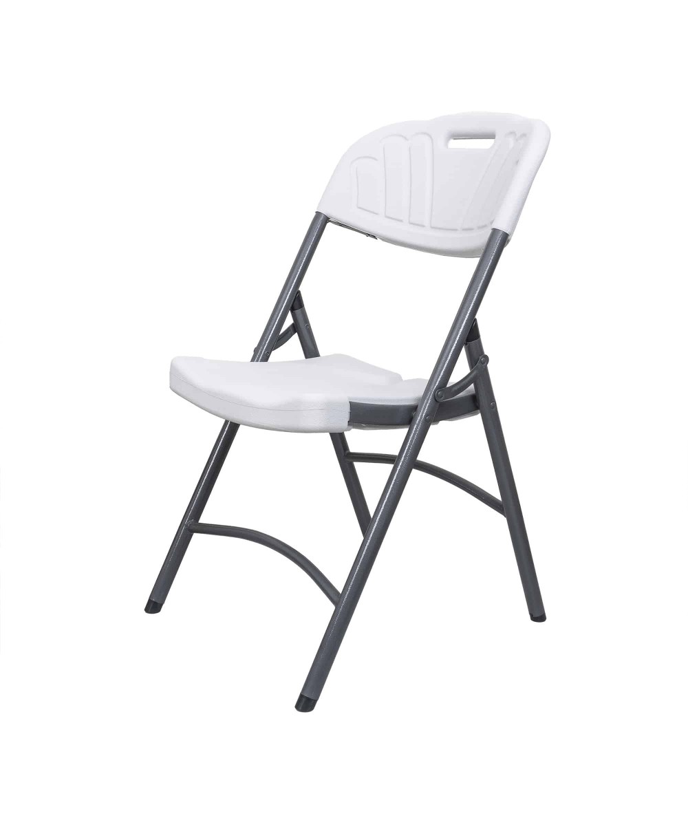 Scaun pliant din plastic pentru terasa, alb / ZTS 8192W