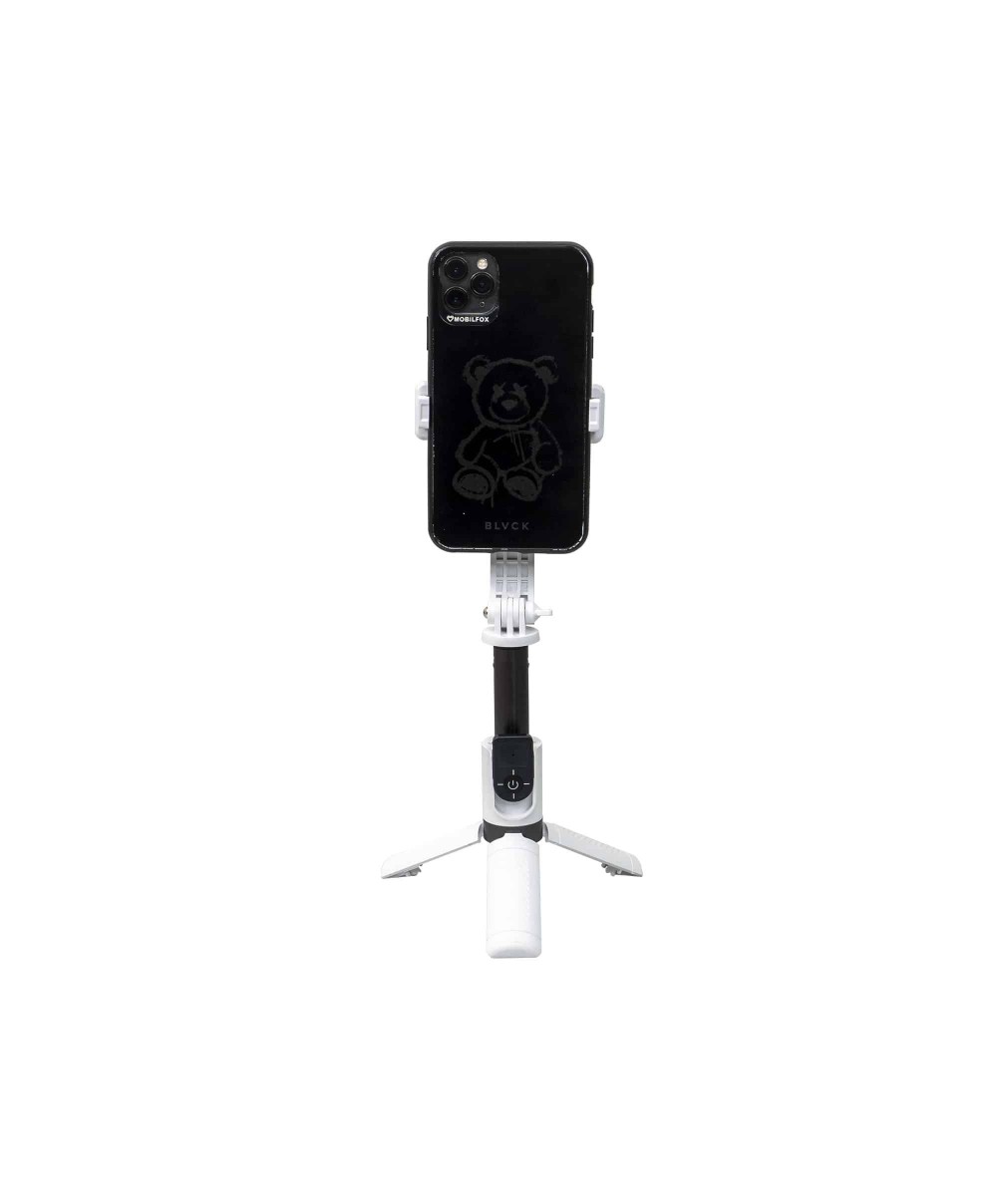 Selfie stick si trepied, telescopic, telecomanda bluetooth, super mini alb Z-TOOLS / ZTS 8250