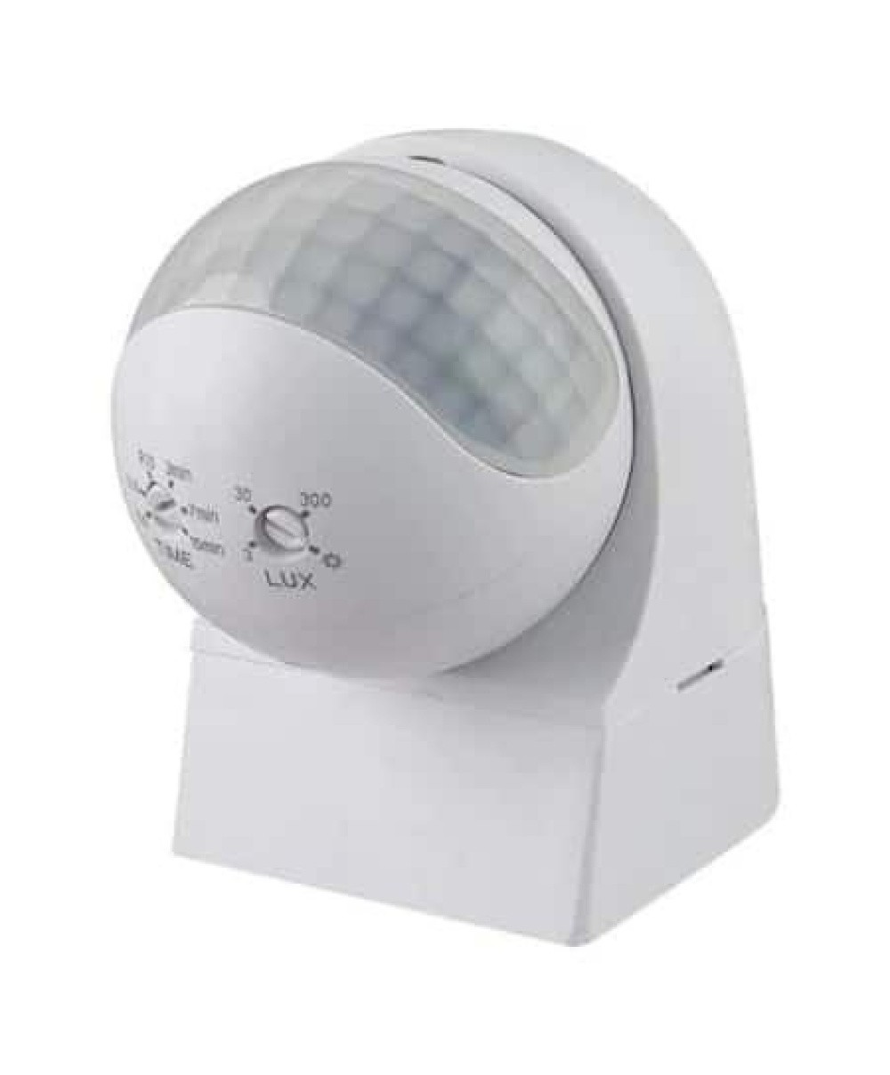 Senzor de miscare Tucson, HOROZ distanta de detectie 12 m, Alb, 220-240 V, IP44 / EXT 088-001-0009
