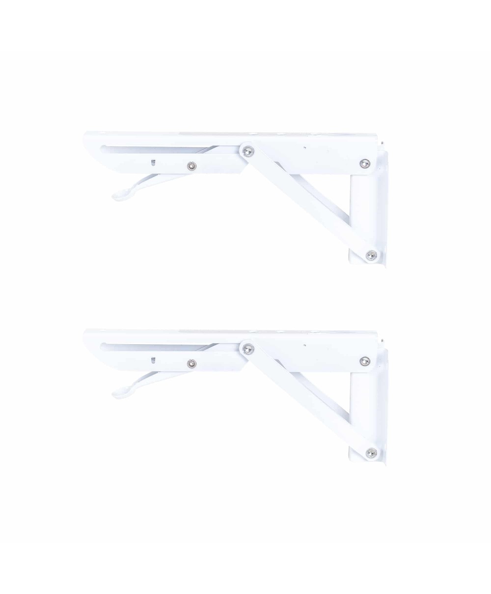Set 2 suporti pliabili pentru raft, lungime 200mm alb, Z-TOOLS / ZTS 8131
