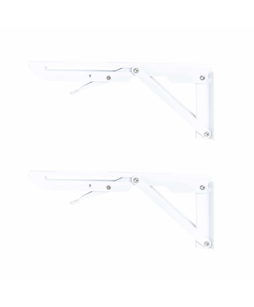 Set 2 suporti pliabili pentru raft, lungime 250mm alb, Z-TOOLS / ZTS 8132