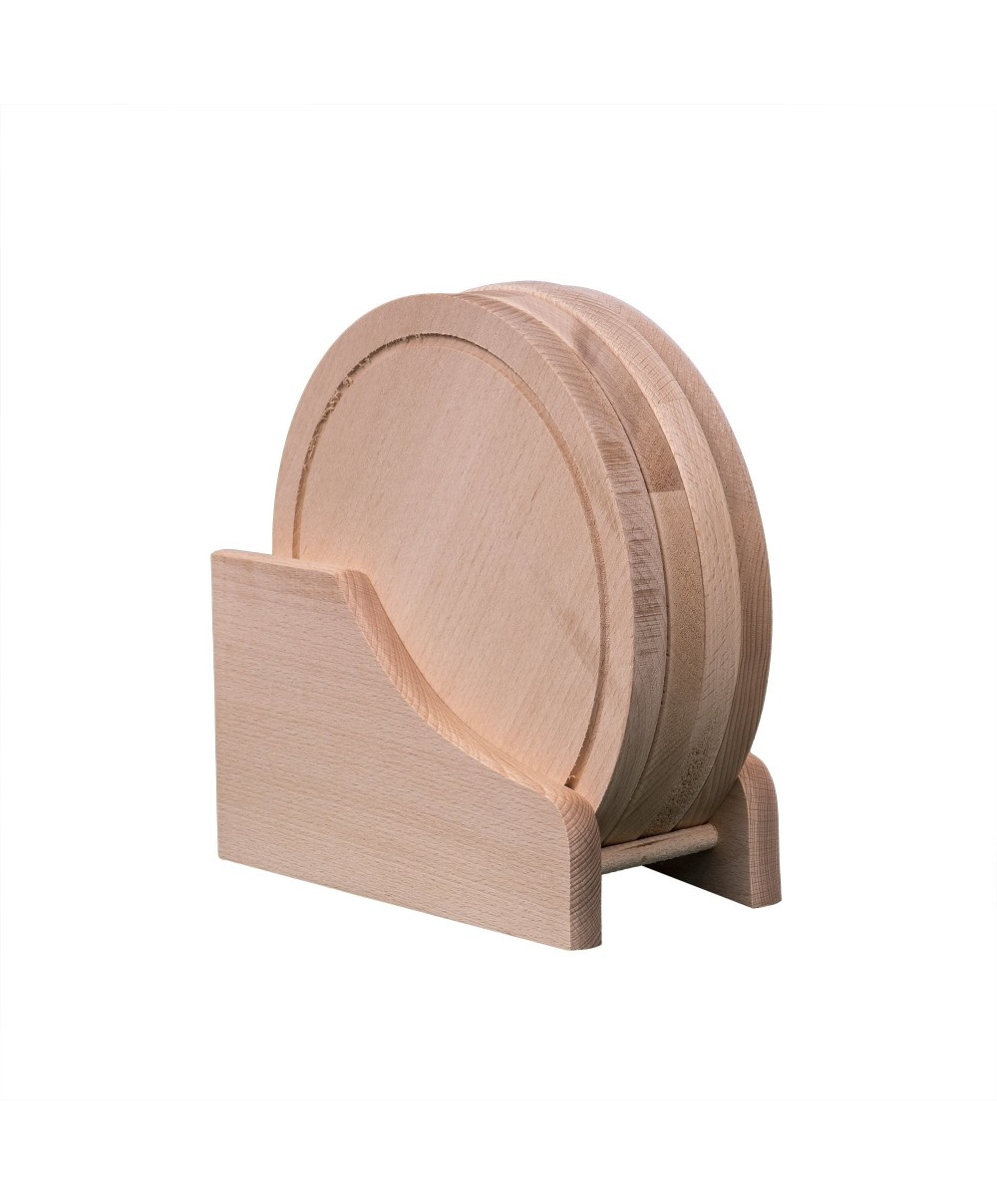 Set 4 bucati tocator rotund cu suport / EXT 10147
