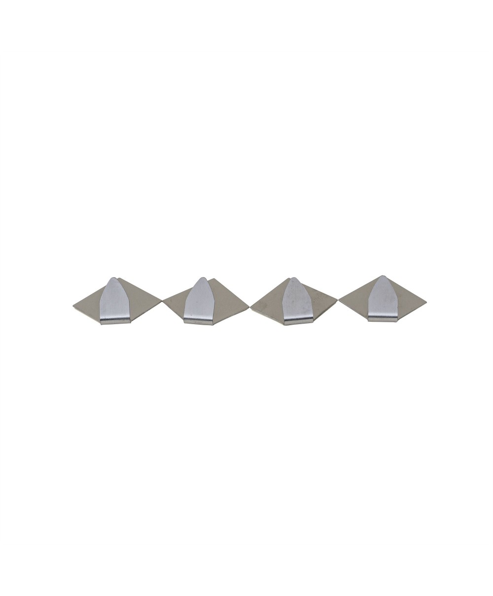 Set 4 cuiere din inox cu adeziv super rezisten Z-TOOLS / DSY 1037