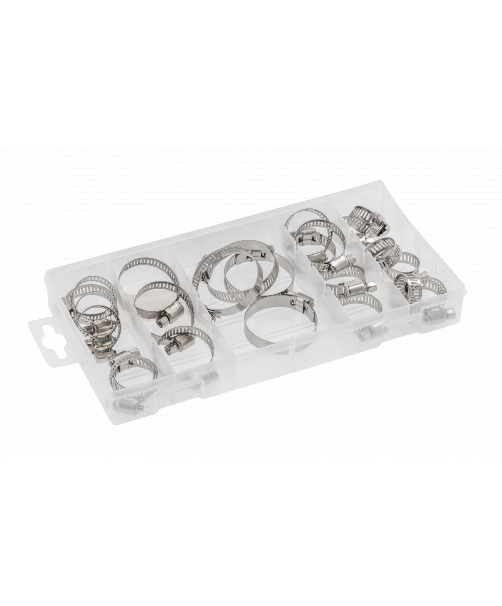 Set 40 coliere din otel zincat de 9mm HOGERT / HT8G512