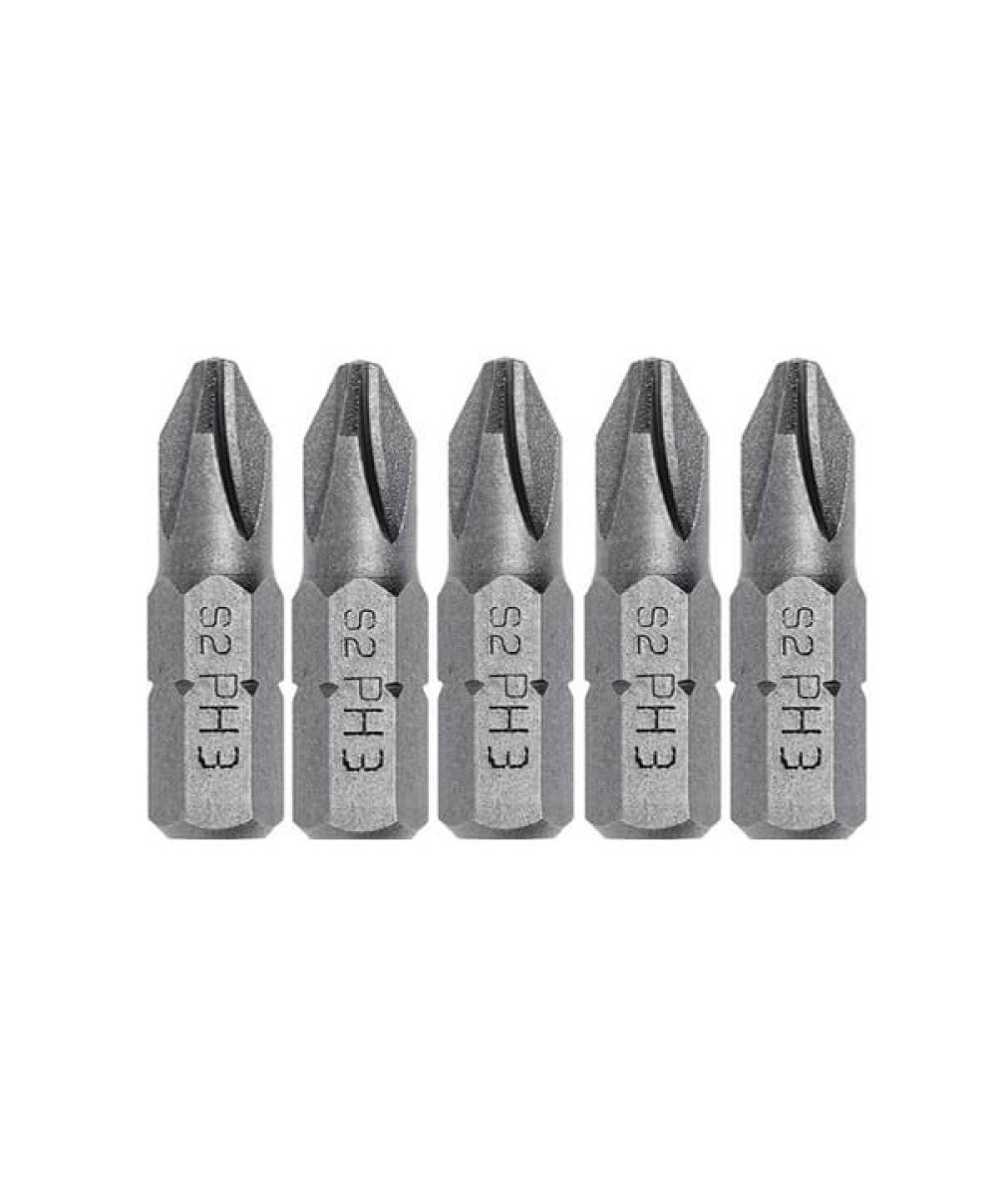 Set 5 bucati, bit-uri pentru surubelnita, PH3, 25mm HOGERT / HT1S303