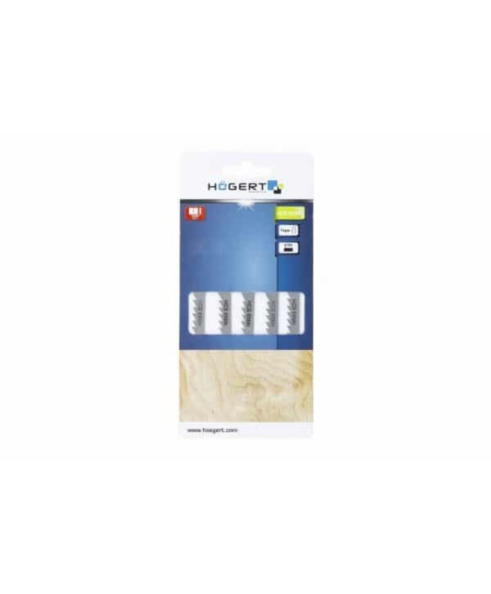 Set 5 bucati lame pentru fierastrau electric, HOGERT 6TPI, 100mm / HT6D667