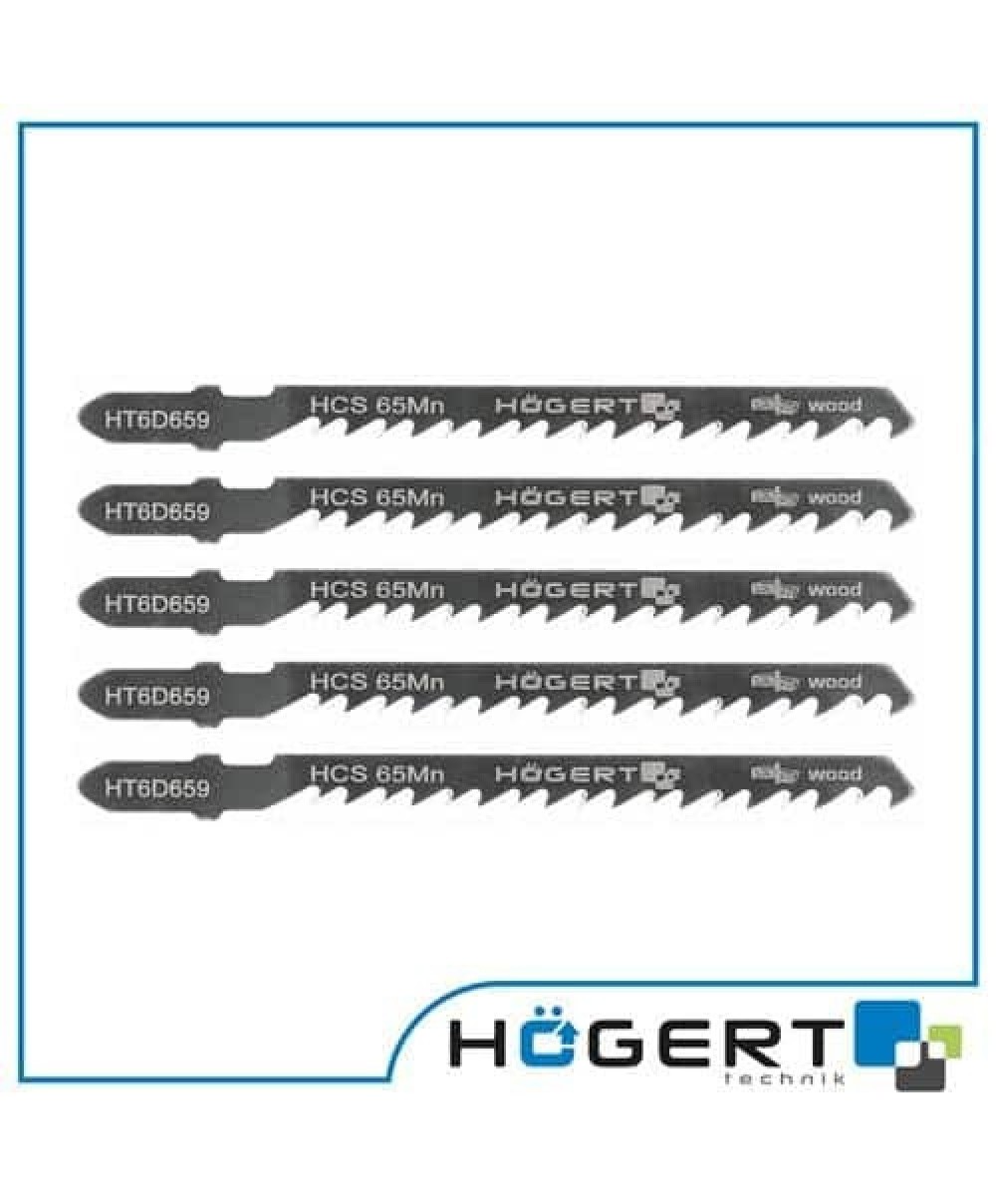 Set 5 bucati lame pentru fierastrau electric, HOGERT 6TPI, 100mm / HT6D659