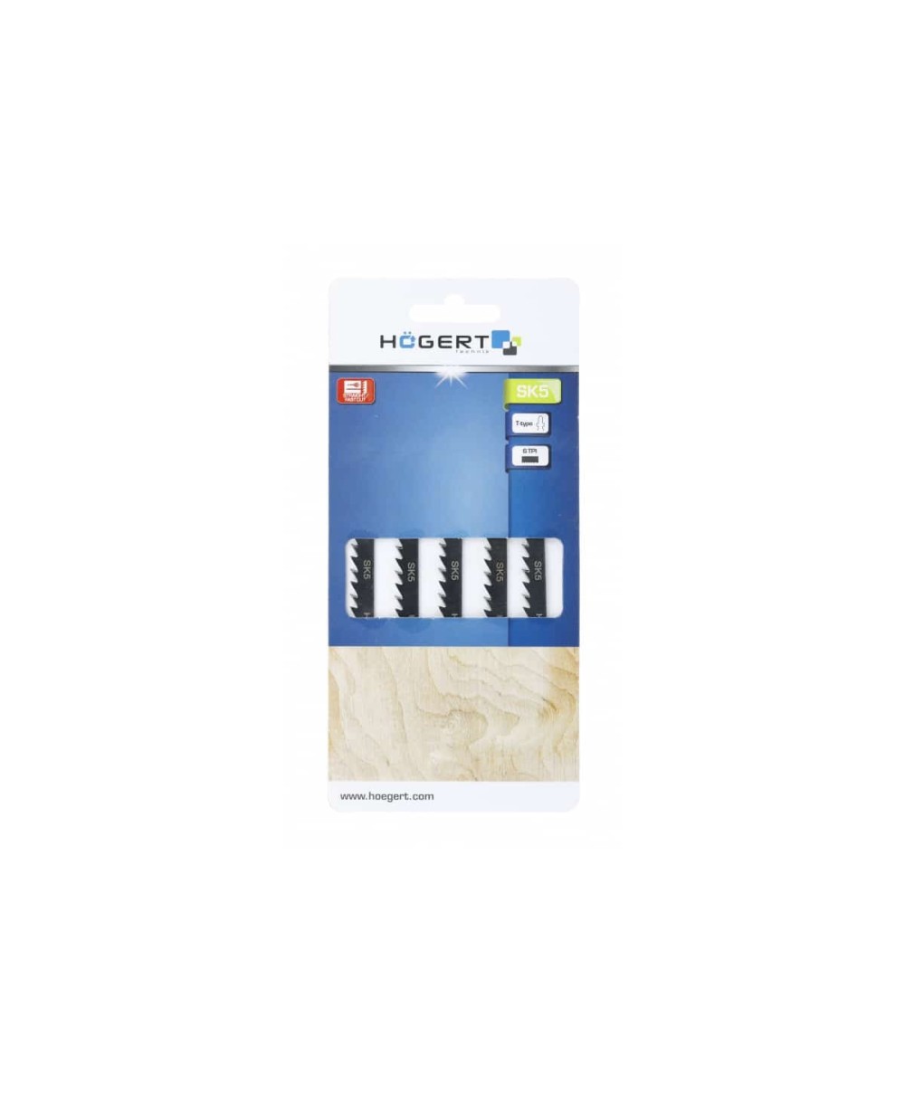 Set 5 bucati lame pentru fierastrau electric, HOGERT 6TPI, 100mm / HT6D651
