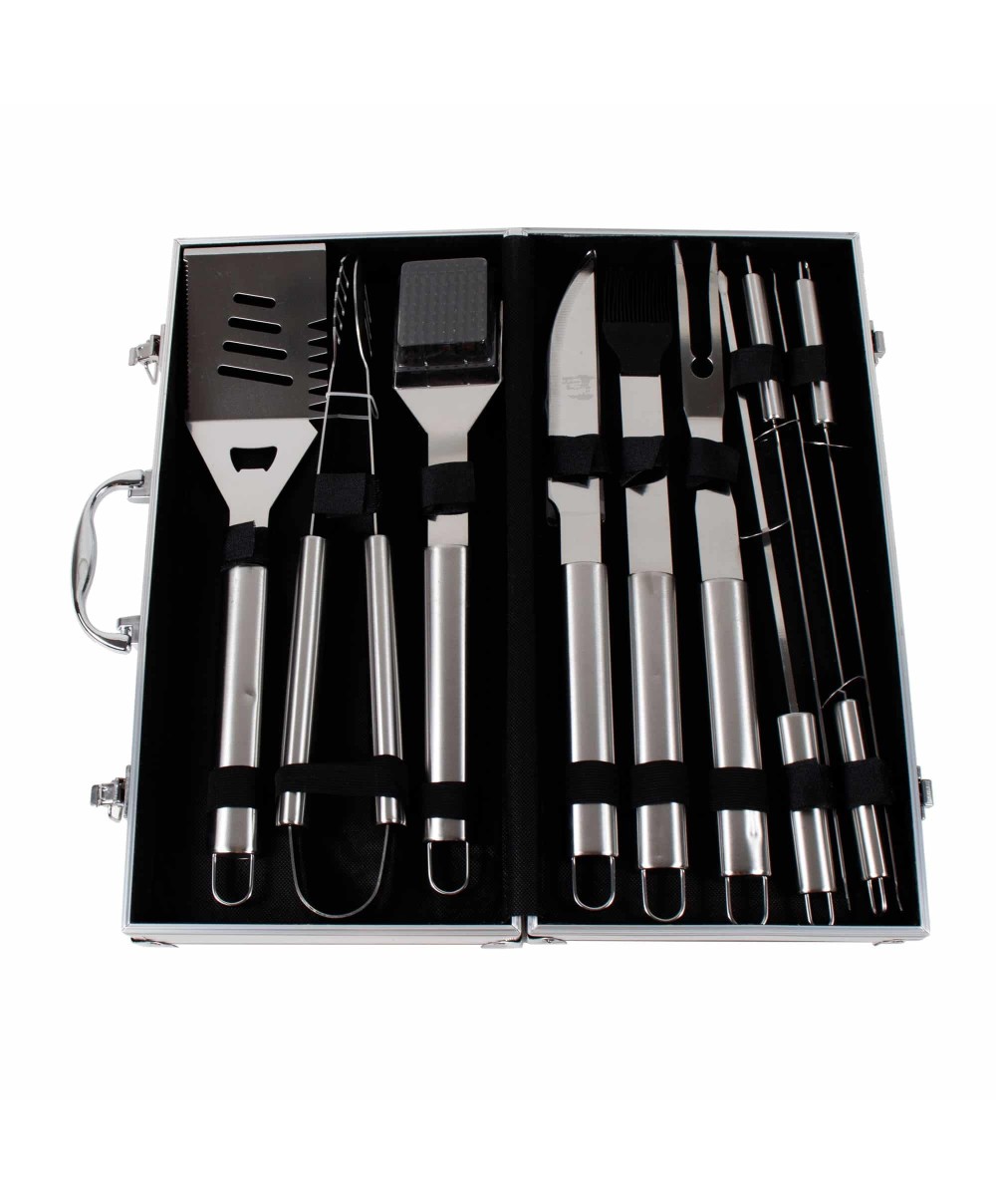 Set accesorii 10 piese gratar cu diplomat de aluminiu / 842