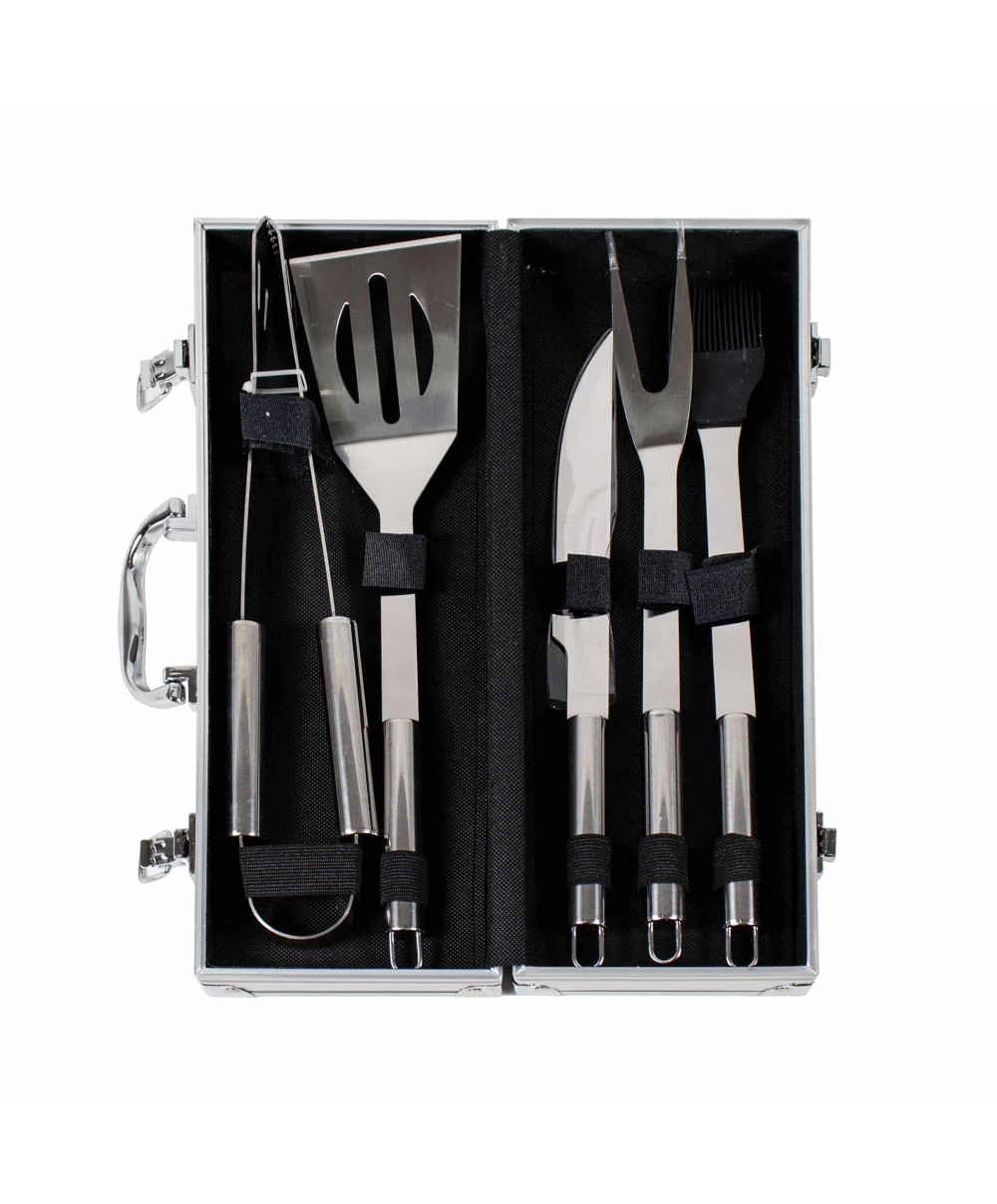 Set accesorii 5 piese gratar cu diplomat de aluminiu / 844