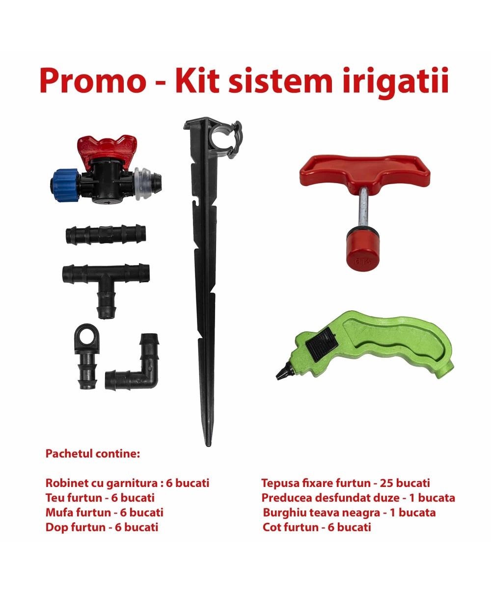 Set accesorii furtun irigare prin picurare / SET 30056