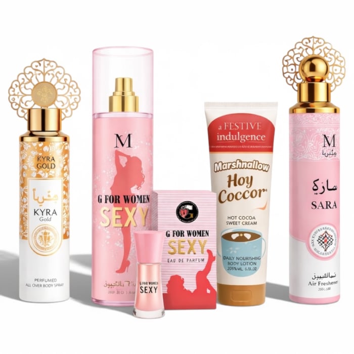 Set Cadou Femei Parfum + Body Mist + Lotiune + Air Freshener