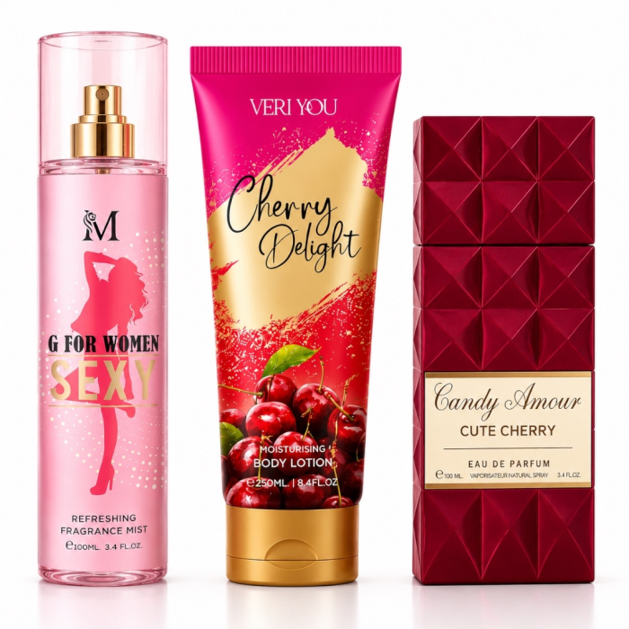Set Cadou Femei Cherry – G For Women Sexy, Cherry Delight &amp; Candy Amour | Montage Brands