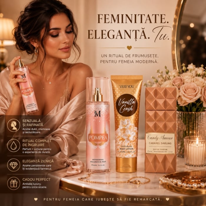 Apa de parfum Set Cadou Femei cu Arome Dulci – Pompea, Vanilla Crush &amp; Candy Amour | Montage Brands 5