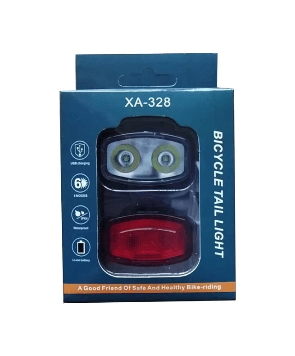 Set far și stop bicicletă, încărcare USB, XA-328, Z-TOOLS / ZTS9125