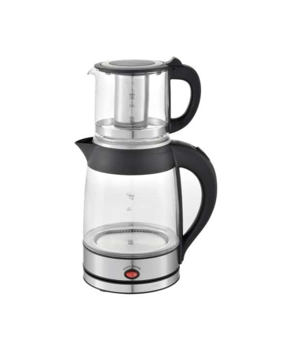 Set fierbator electric plus ceainic, argintiu, putere 2200W, capacitate 1.8L si 0.8L / ZLN 4858