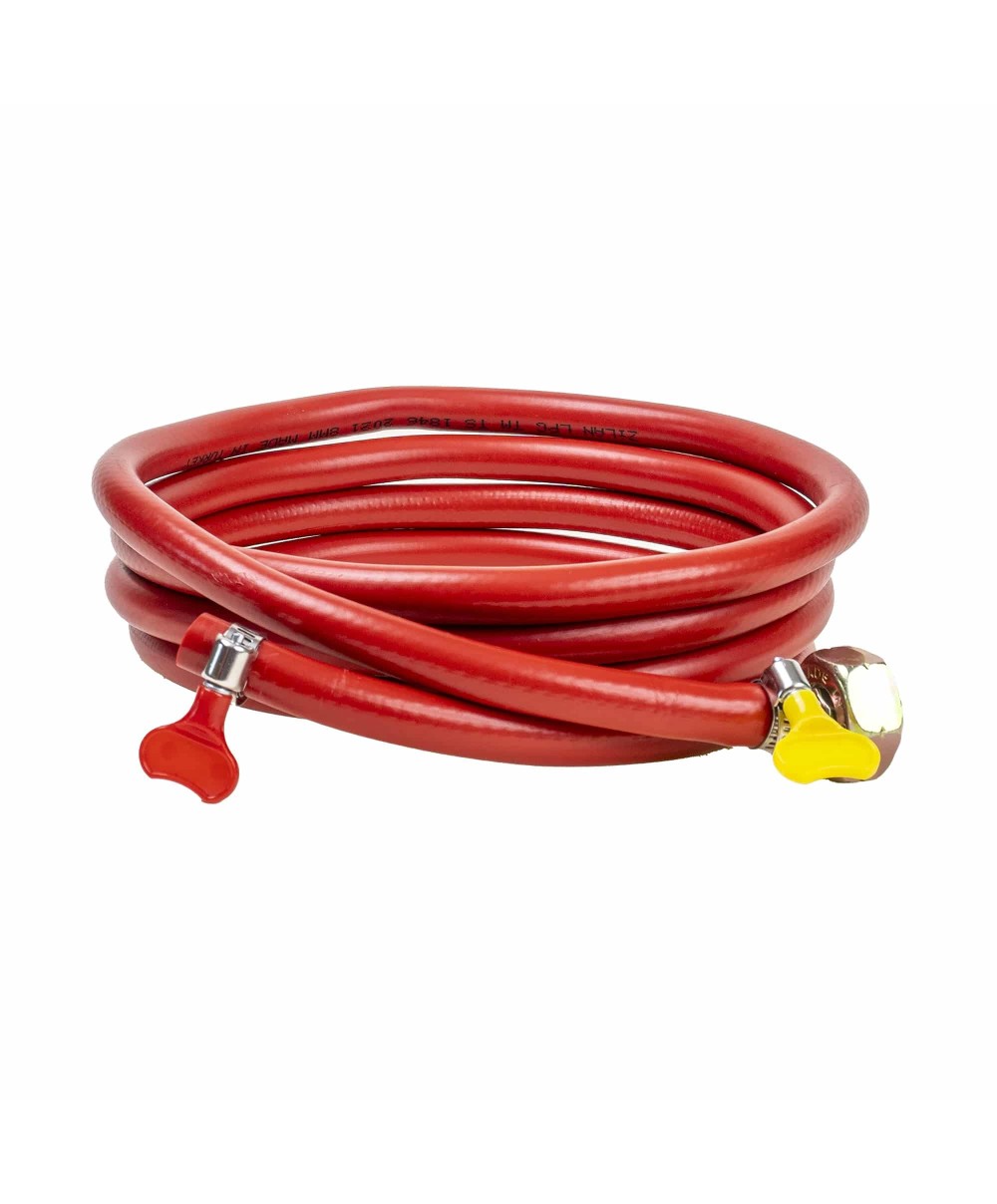 Set furtun gaz 2,5M plus stut butelie, plus 2 coliere / SET 30045