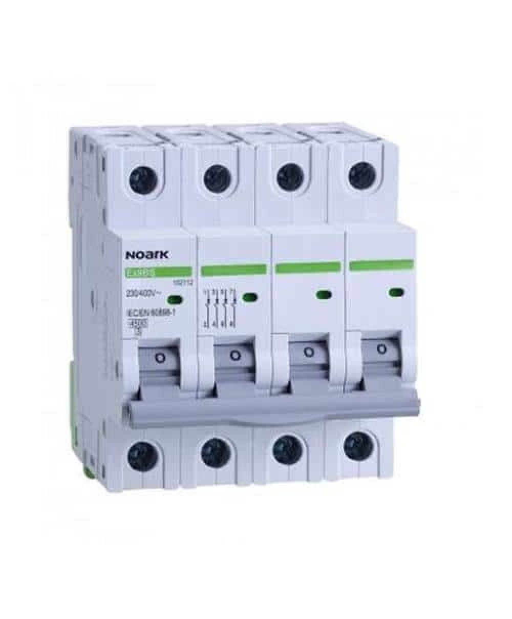 Siguranță automată, 4 poli, curba C, 32A, Noark, gri / 102202
