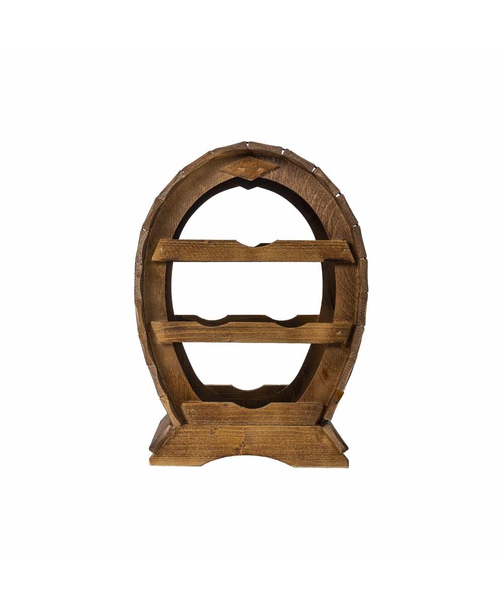Suport 4 sticle de vin, din lemn de brad, inaltime 43cm / EXT 6096