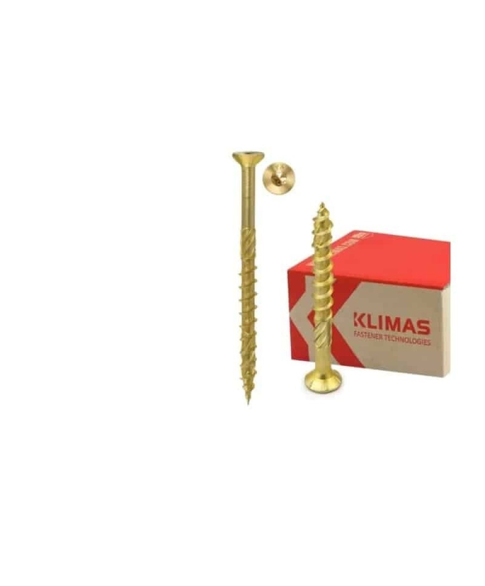 Surub pentru dulgherie 8x280 mm, pentru lemn, Klimas, 50buc/cutie / WKCS-08280