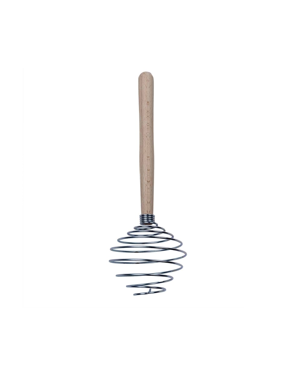 Tel de bucatarie tip spirala, din metal si lemn (mic) / 1411