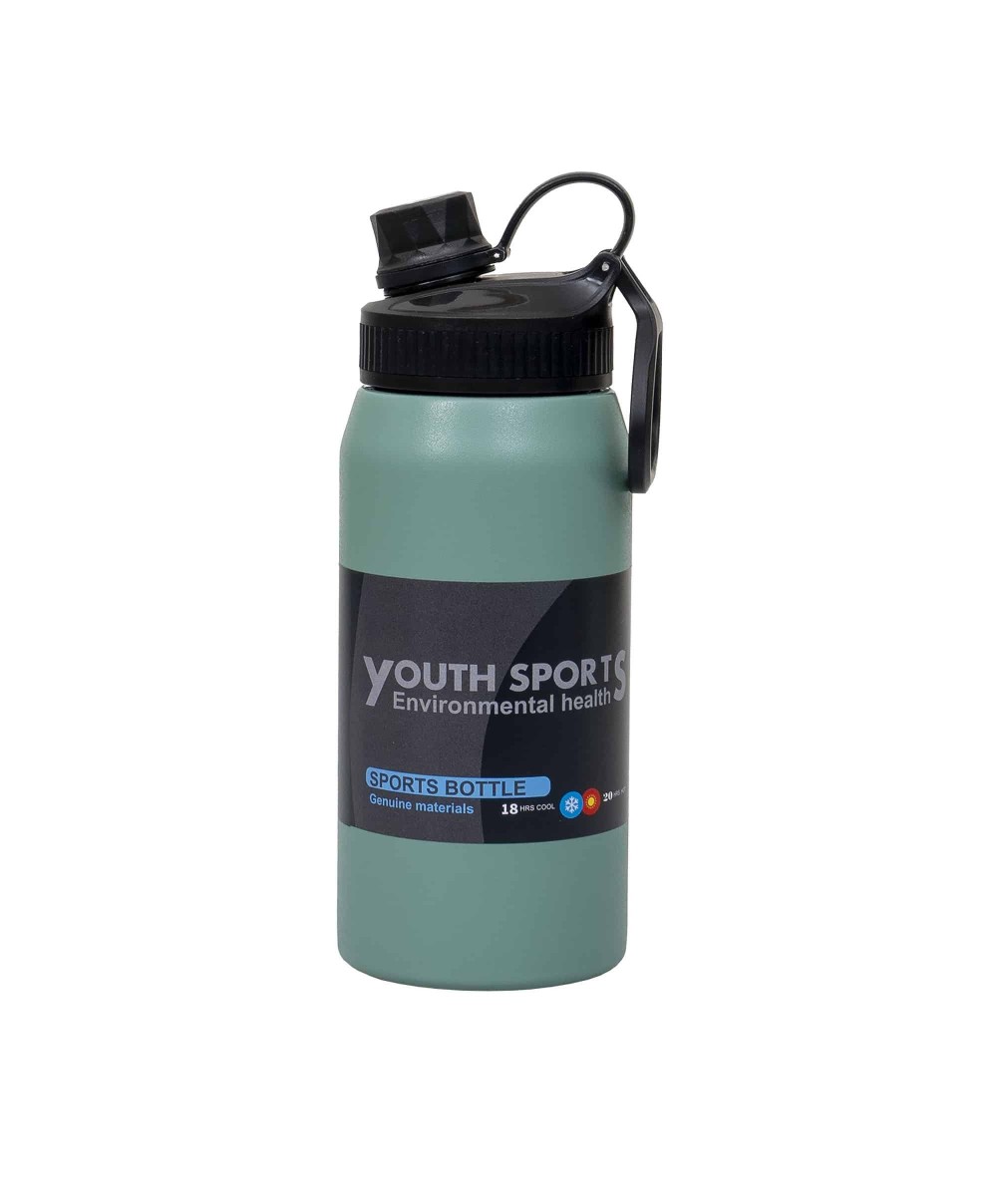 Termos YOUTH SPORTS, interior inox, capacitate 600ml, model sticla, verde / ZTS 8445