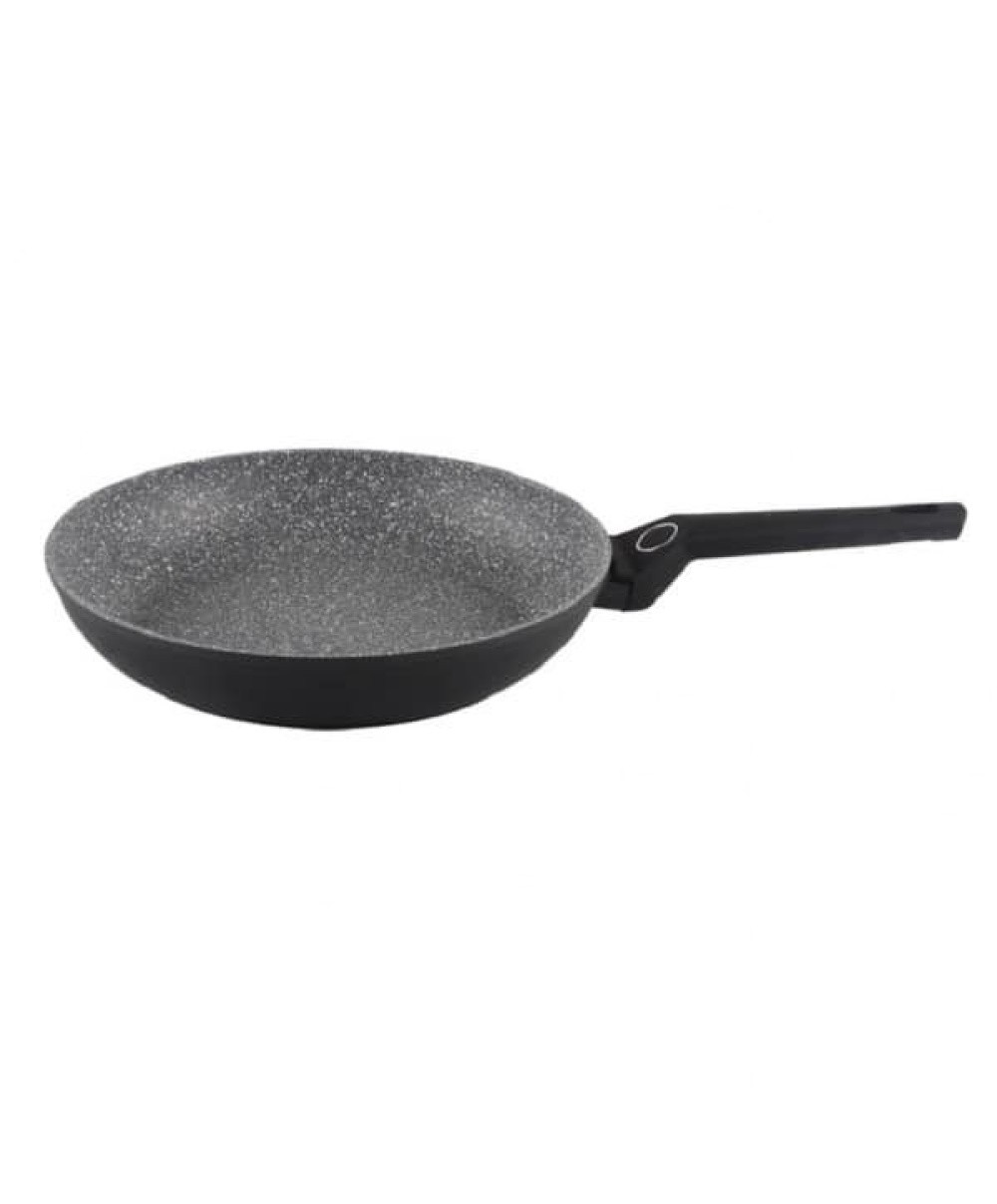 Tigaie aluminiu, interior granit, compatibil inductie, diametru 24 cm, maner soft touch / ZLN 3291