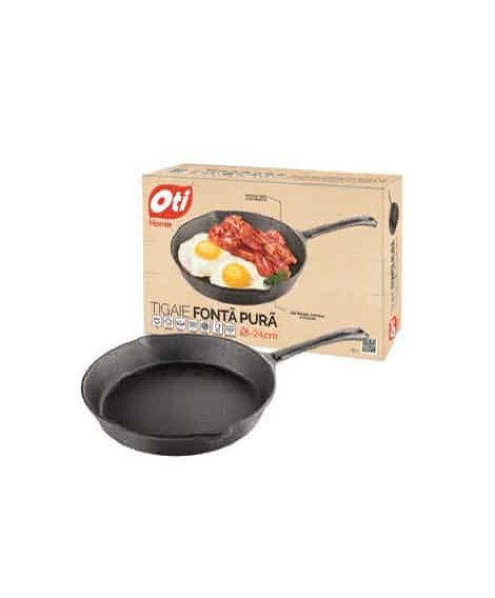 Tigaie din fonta pura, OTI diametru 24cm 180453 / OTI 0009
