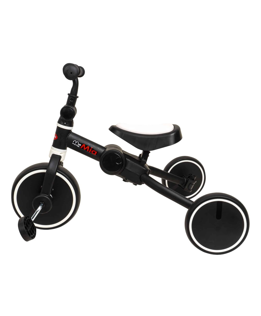 Tricicleta pliabila 2 in 1 pentru copii, reglabila, negru-alb / ZTS8484