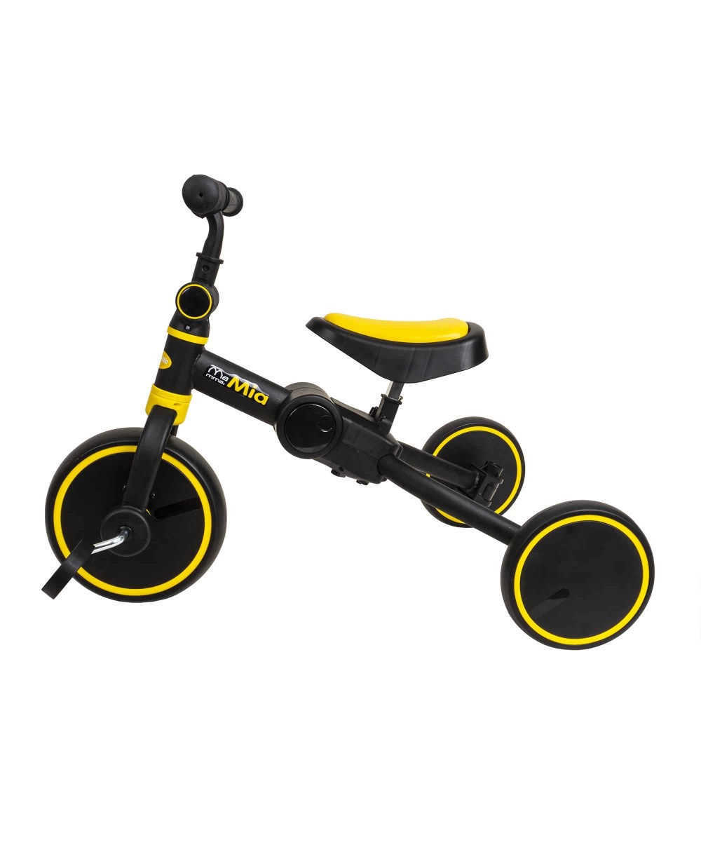 Tricicleta pliabila 2 in 1 pentru copii, reglabila, negru-galben / ZTS8482