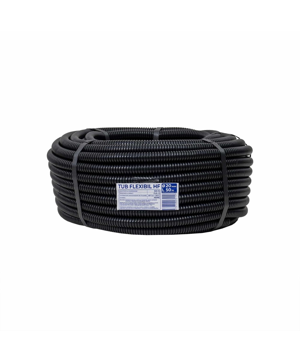 Tub flexibil, copex, din PVC fara fir de tragere, diametru 20mm, lungime 50m / EXT 10804
