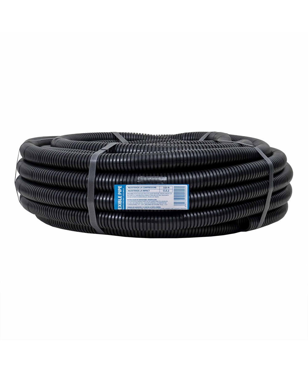 Tub flexibil, copex, din PVC fara fir de tragere, diametru 32mm, lungime 25m / EXT 10806
